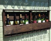 Reclaimed Wood Wine Rack - dark wood (was 120.00 now 99.00)