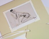 Rare Pinup Up Girl On The Phone Unpublished Varga Girl Stationery Card