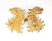 Vintage Buckle Goldtone Phoenix Head Figurals