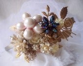 NOSTALGIC ELEGANCE Headband for the Beautiful Bride Romantic Spring or Summer Wedding  Dress Up Shabby Chic Feminine Elegant