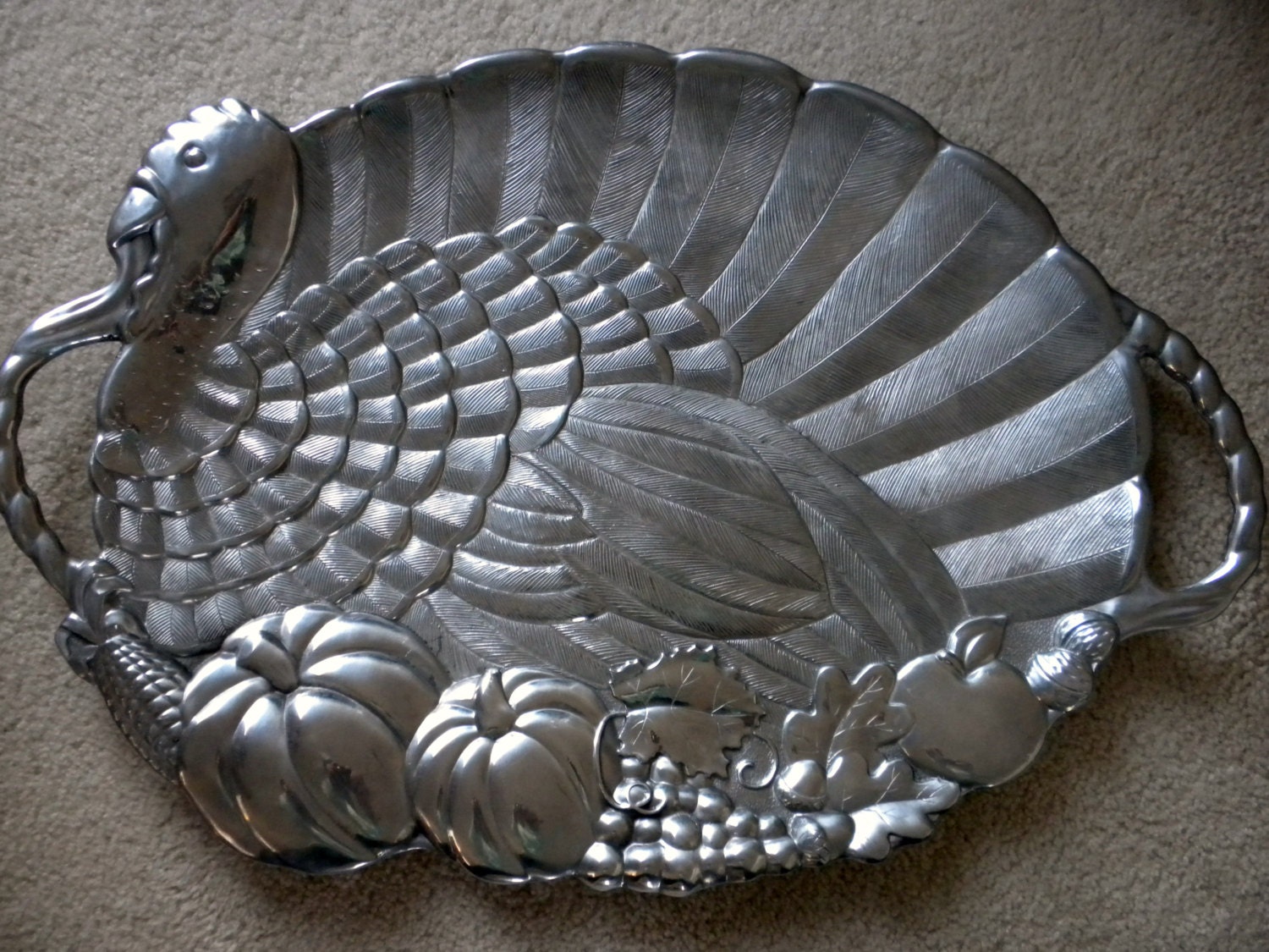 Lenox, Turkey Platter, Metal Serverware with Handles