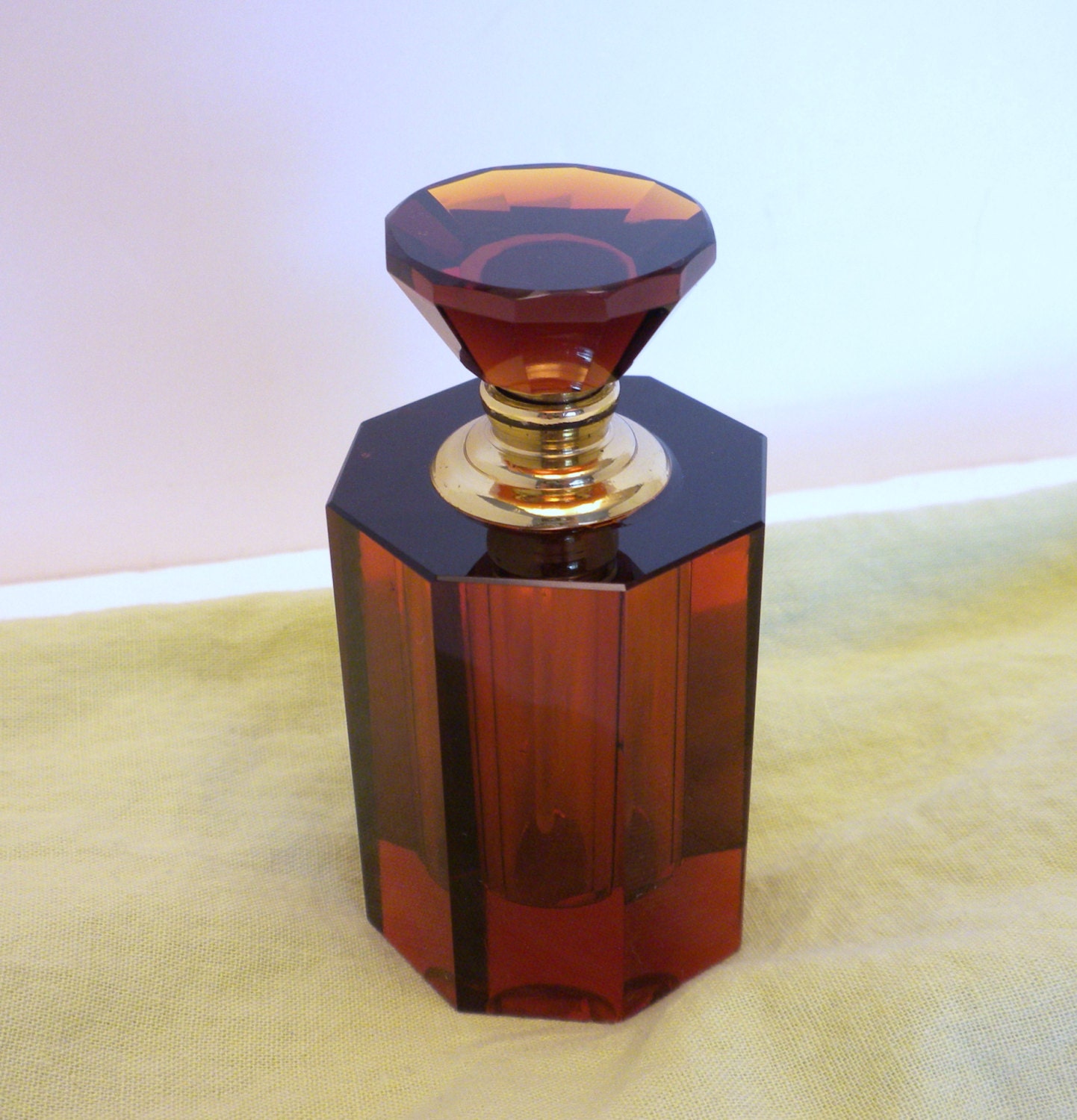 Vintage, Perfume, Cologne Bottle, Octagon Shape