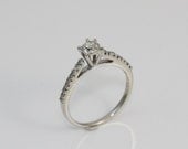 Beautiful 10k White Gold Diamond Engagement Ring