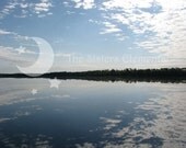 Mirror Image, Clouds Sky Reflecting on Water, Lake, Digital Download Photography, Fine Art Photo, landscape