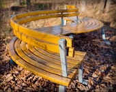 Bench, Sculpture titled "Current" - 8x10 Fine Art Photograph - Haliburton Sculpture Forest, Ontario, Canada - Home Decor, Wood, Wall art