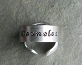 Hand Stamped Ring Divergent Faction Dauntless