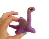 Folk Dragon Sculpture, Needle Felted Wyvern Soft Sculpture ('Grassmere')