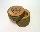 Log Jewelry Box, Rustic Ring Bearer Box, Marriage Proposal Box, Shabby Chic Jewelry Box, Ring Holder, Rustic Wedding