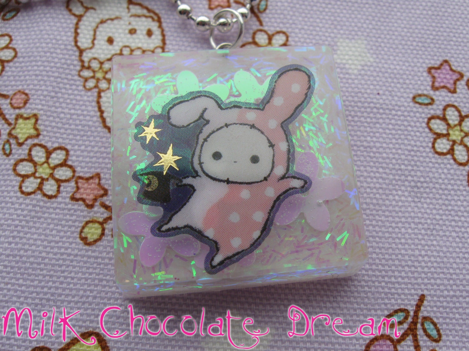 Night Time Sentimental Circus Resin Necklace
