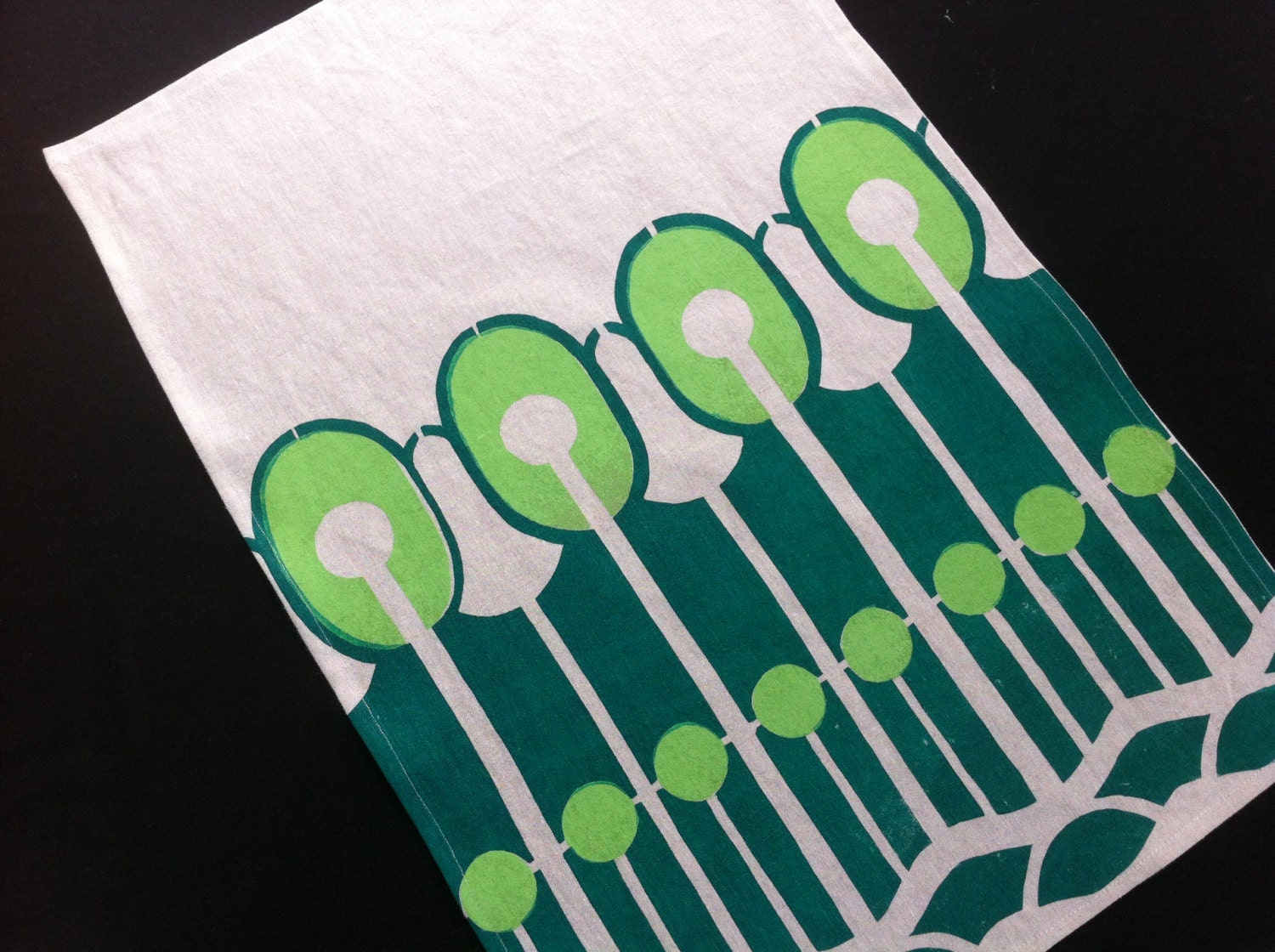 Tea Towel- 'Deco Garden' by Brown Street Bespoke