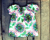 Amy Butler Lark Smocked peasant dress size newborn 0-3 months, 3-6 months, 6-12 months, 12-18 m, 2t coming home outfit, Easter dress