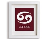 Baby's First Art Print - Cancer 8x10 - Children Decor, Nursery Wall Art, Children Art, Playroom Decor, Zodiac, Astrology, Horoscope