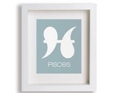 Baby's First Art Print - Pisces 8x10 - Children Decor, Nursery Wall Art, Children's Wall Art, Playroom Decor, Zodiac, Astrology, Horoscope