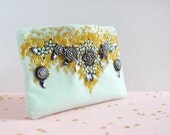 Autumn clutch - one of a kind vintage style beaded purse