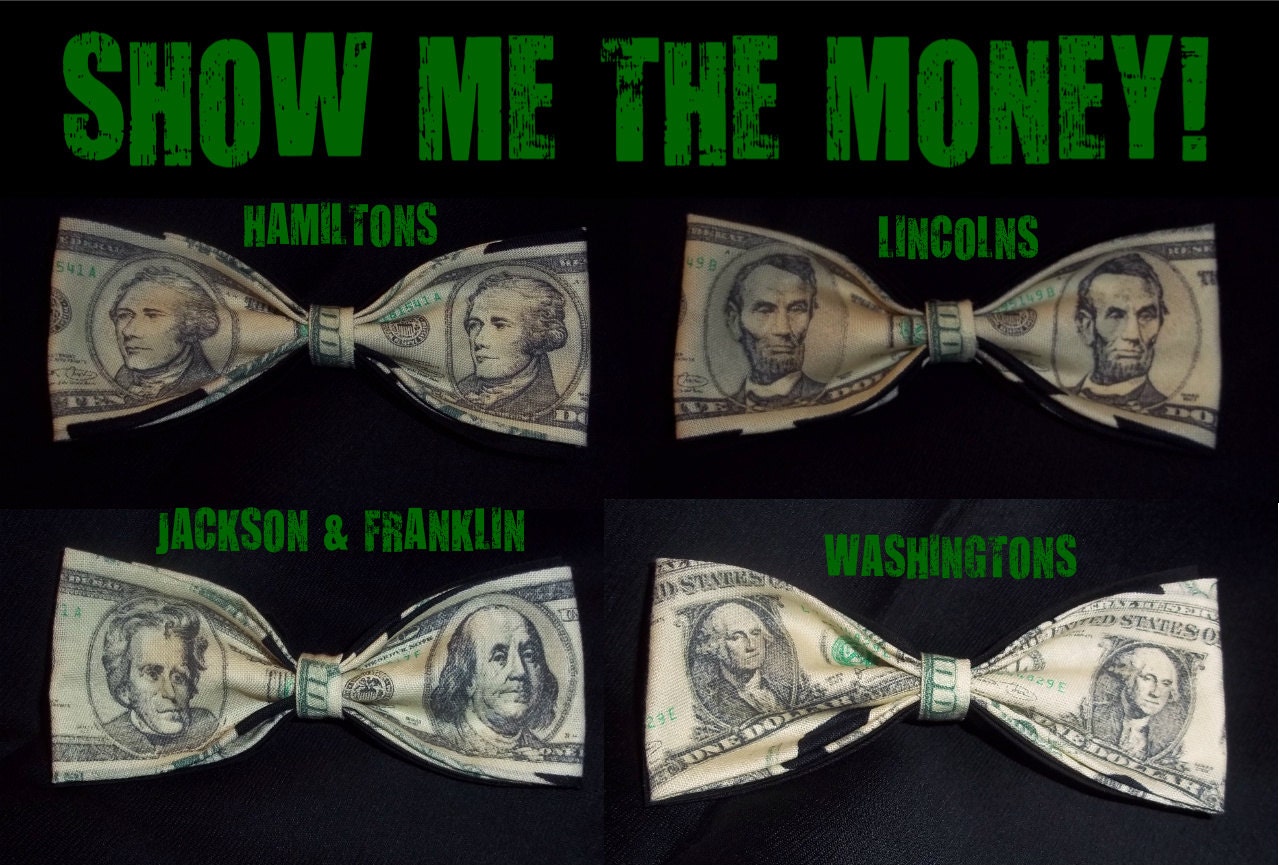 Show Me the Money - 100% (COOL) C0LD CASH Bow Ties - SHlPPING Only 2.07 - Or Less