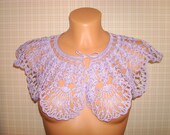 Crochet lace COLLAR  Peter Pan collar lavender violet Neck jewelry accessories