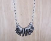 Industrial Hardware Necklace, Steel Rings & Steel Chain