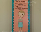 Ralph Waldo Emerson Inspirational Quote Mixed Media Painting girl art
