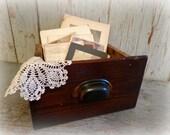 vintage wood storage drawer / home & office decor / modern farmhouse / rustic urban loft / EPSTeam