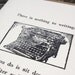 There is nothing to writing Ernest Hemingway quote - Hand-printed Letterpress Card