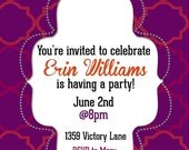Happy Weekend Printable Party Invitation Boho Style Editable pdf  No.4