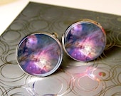 Mens Cufflinks, Nebula Photo Cufflinks, Galaxy Image Cufflinks, Unique Mens Gift