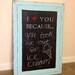 H A N D M A D E // I love you because... chalkboard (distressed antique cream) Mothers day gift present Rustic White decor Wedding gift