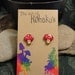 Hand Drawn Fly Agaric Red Mushroom Stud Earrings