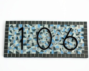 Mosaic House Numbers, Address Sign