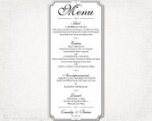 Wedding Menu - PRINTABLE DIY Digital File Menu - Custom Wedding Menu - Classic Wedding Collection Il_170x135