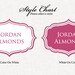 Pink Buffet Labels - PRINTABLE - 8 Elegant (Candy, Dessert, Popcorn, Snack, Ice Cream, Cookie...) Buffet Labels