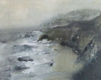 California Big Sur Study  - Original Oil Painting - New