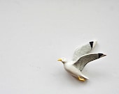 Vintage Seagull Ceramic Wall Hanging - Nautical Home Decor, Flying Birds, Beach Cottage Coastal Living