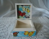 Decoupage - Butterflies - Wooden Box