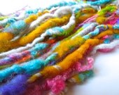 Balloons Handspun Yarn, Lockspun, Textured Chunky Thick and Thin