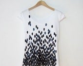 Hand Screen Printed Animal Ombre Scoop Neck Tee