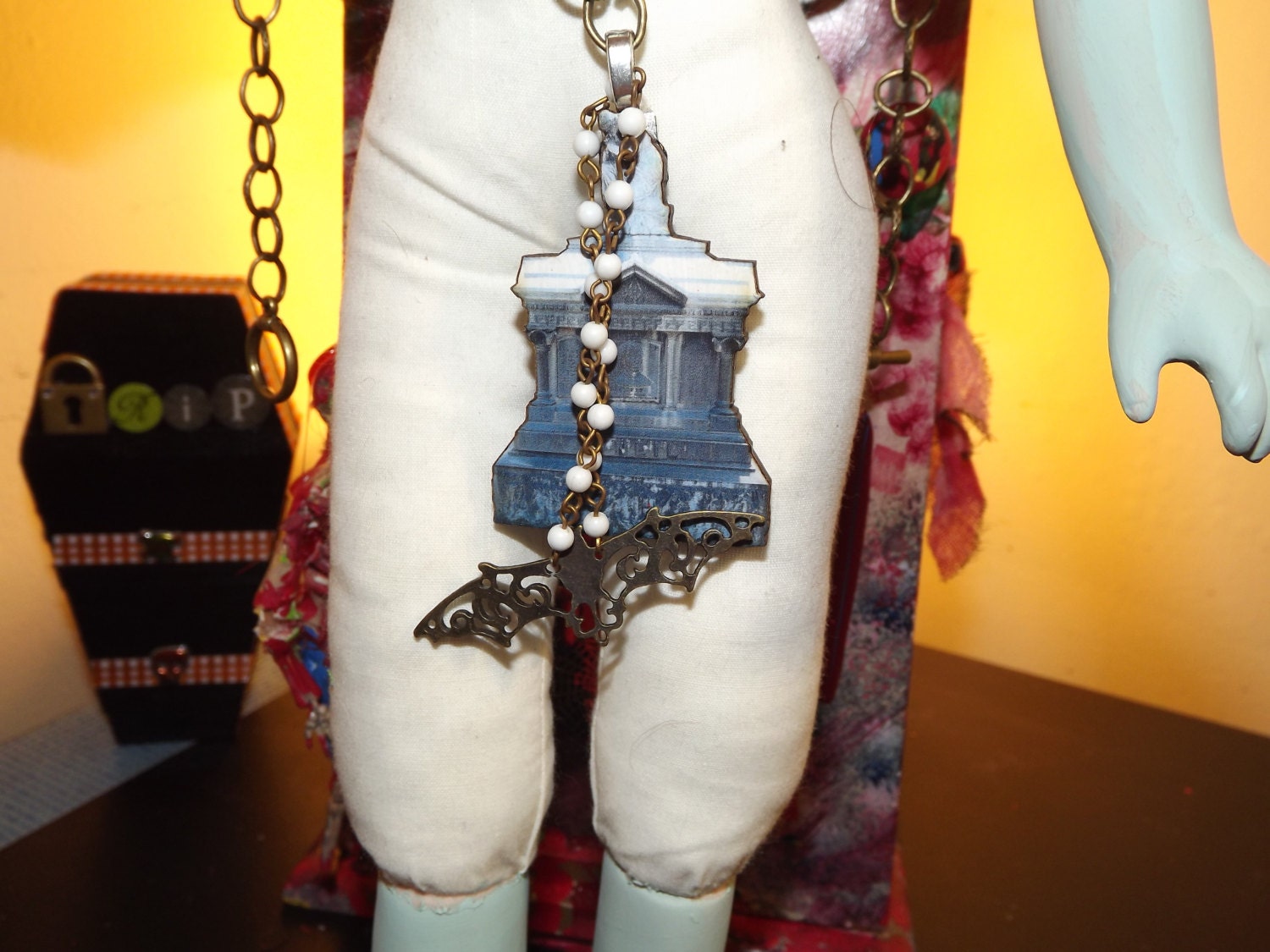 Gothic Cemetery Pendant Necklace