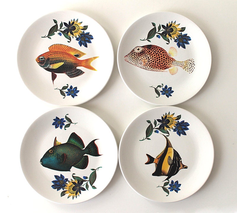Fancy Fish tea plates