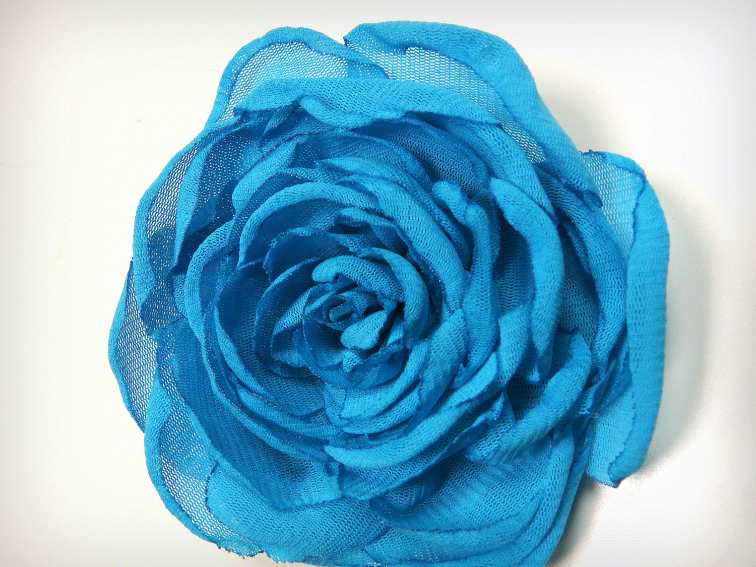 Blue Hair Pin,Something Blue Hair Flower, Aqua Blue Headpiece, Bright Blue Wedding,Rose Brooch