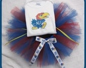 Custom ANY Team Sports Team Baby Girls/Toddler Tulle Tutu Skirt Sizes Newborn-4T in Girls Kansas J Hawks