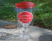 PERSONALIZED Insulated Wine Glass with top