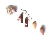 love earrings // blush pink glass bead jewelry