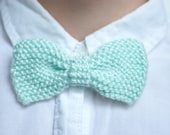 Small Mint Green Knit Bow