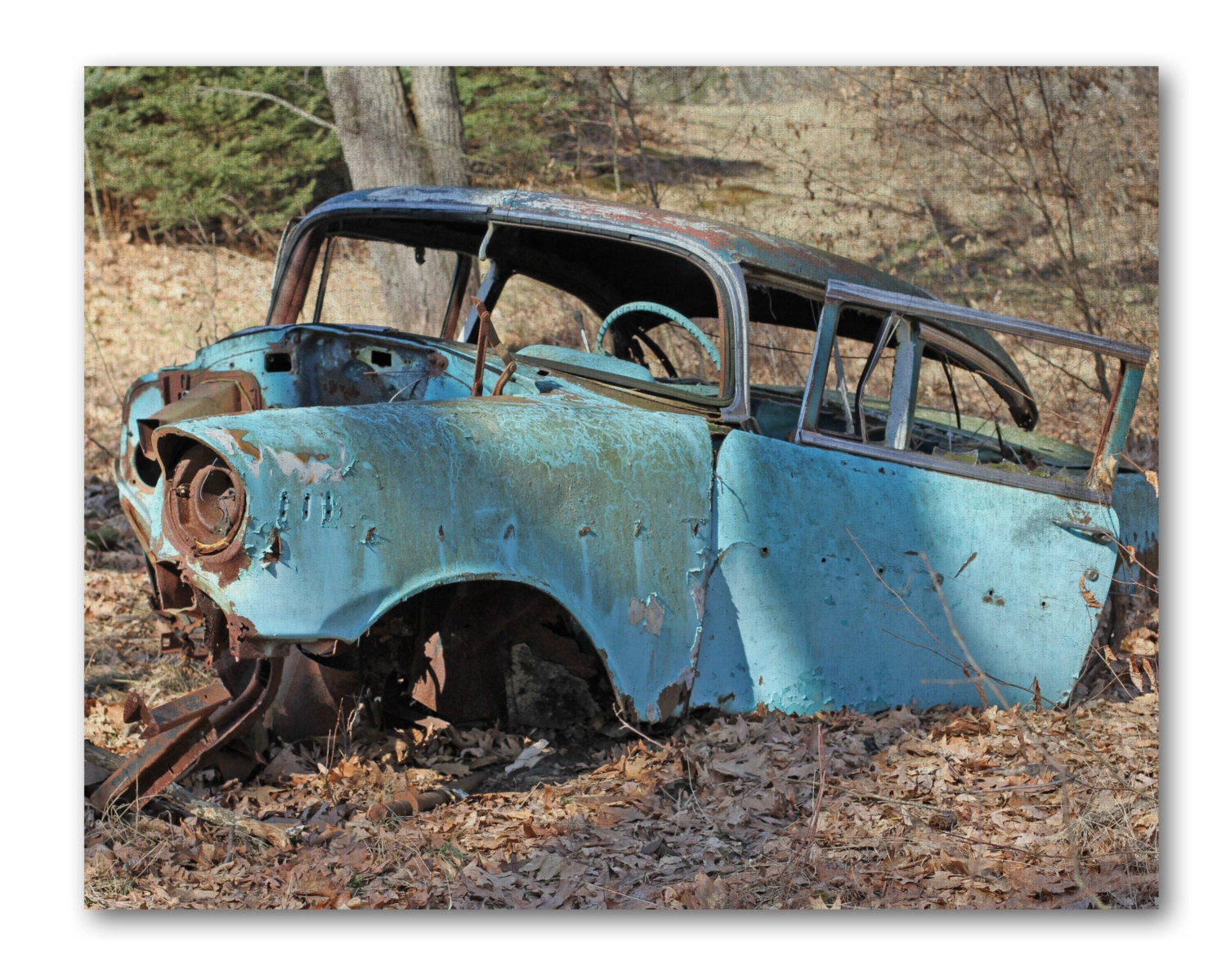 DAD'S TURQUOISE CHEVY, Landscape Photography, Still Life, Urban Farmhouse, Fine Art