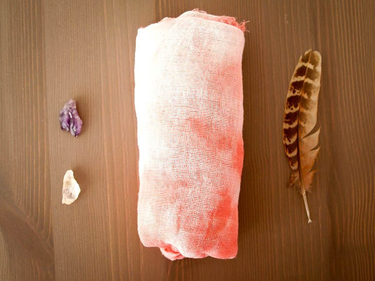 Hand Dyed Peach Cotton Gauze Scarf, Hand Painted Shawl, Accessories, Women's Clothing, Wall Decor, Decoration