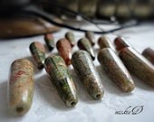 Jasper Bead,Teardrop Jasper Bead,Half Drilled Jasper Bead,Gemstone Pair,Supply,Craft Supply,Gemstone Supply