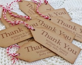 Custom Listing for Dina -  Set of 60 Primitive Style Rustic Thank You Tags - Wedding Favors - Party Favors -