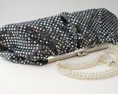 Silver Sequined "Gatsby" Evening Handbag Clutch- 1920's Inspired Prom/Bridesmaid/Wedding Purse "Ode to Joy"