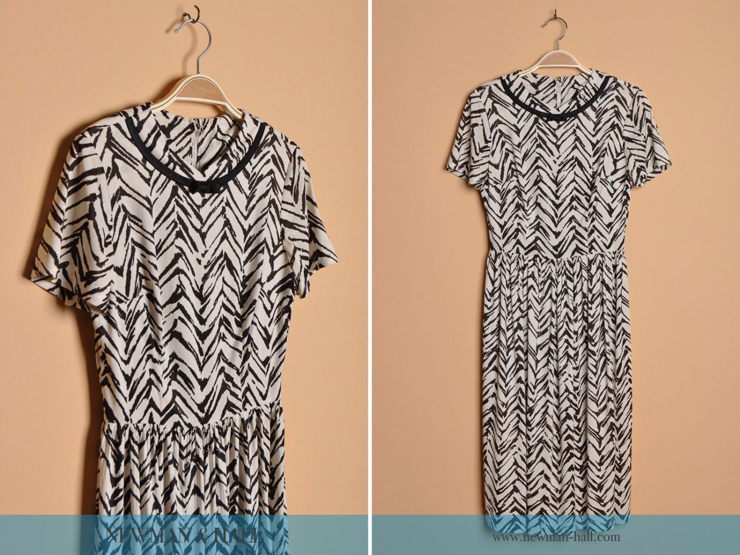 Vintage 1950s Retro Zebra Print Cocktail Dress, By Forever Yours, Size XS Small Extra