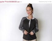 Christmas Sale / Holidays Sale / Tailored women jacket/Taupe jacket// Womens cardigan///Winter fall fashion// Jacket vintage style